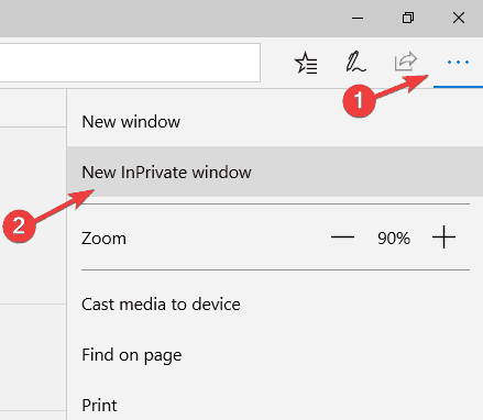 new private window edge browser