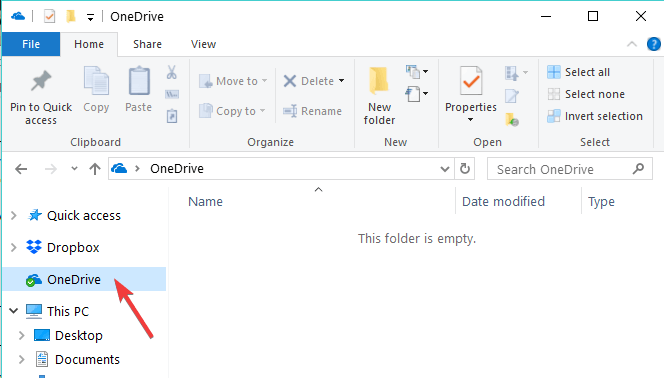 select onedrive files