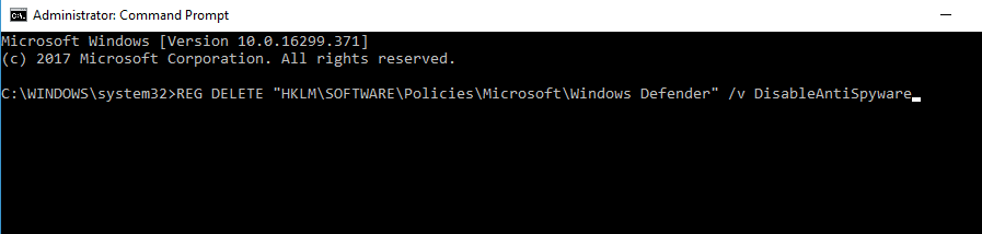 Windows Defender not working Group Policy
