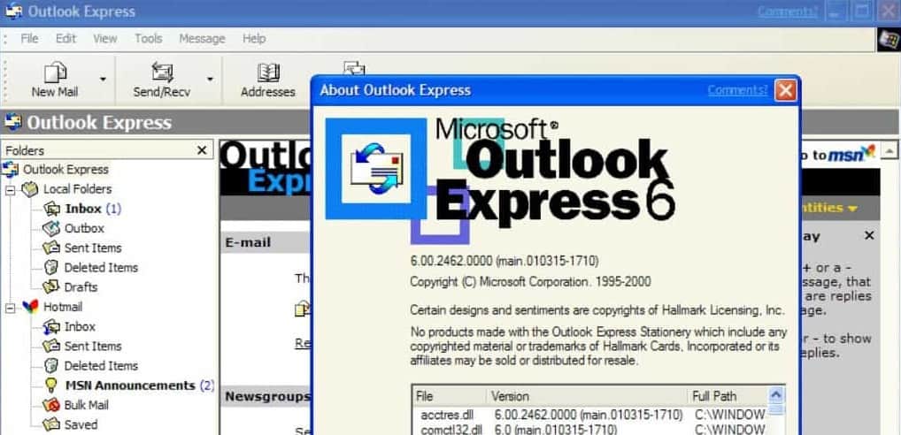 microsoft outlook express 6