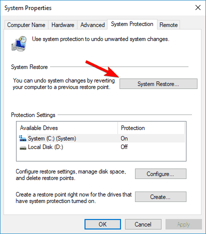 Can't reset PC Windows 10