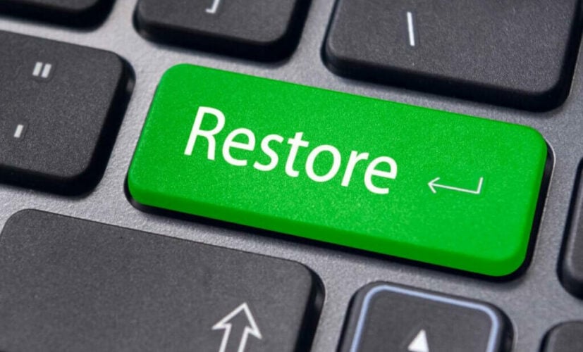 Perform a system restore