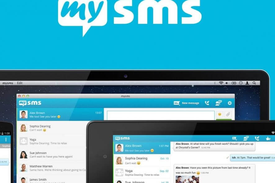 mysms app send sms windows 10