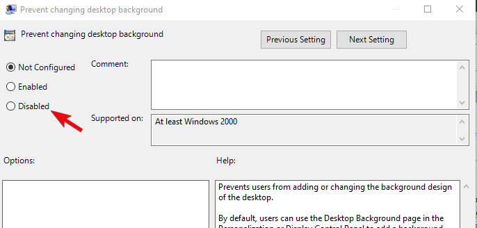 set as desktop background not working windows 10