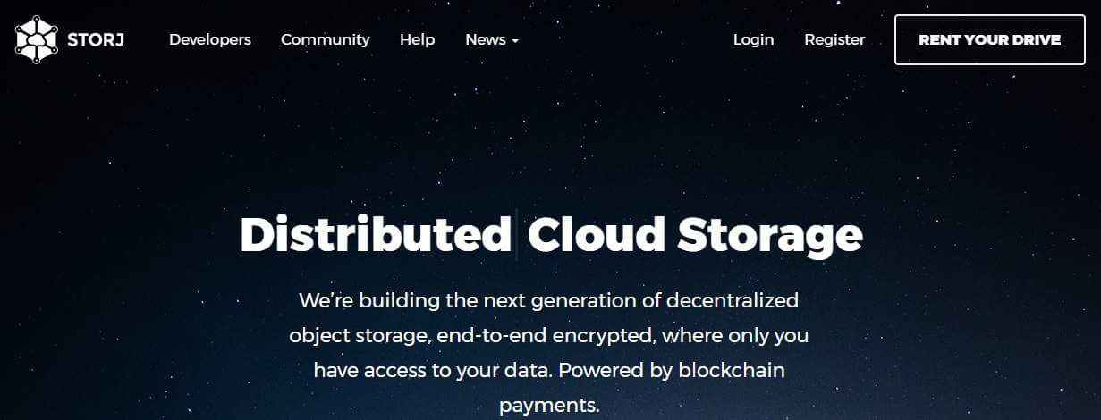 storj blockchain cloud storage platform