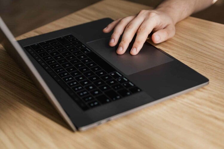 Make sure that your hands aren’t touching the touchpad