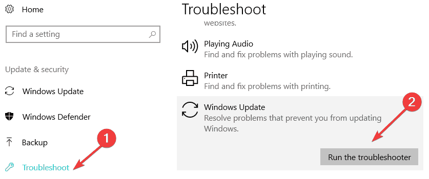 windows 10 update troubleshooter