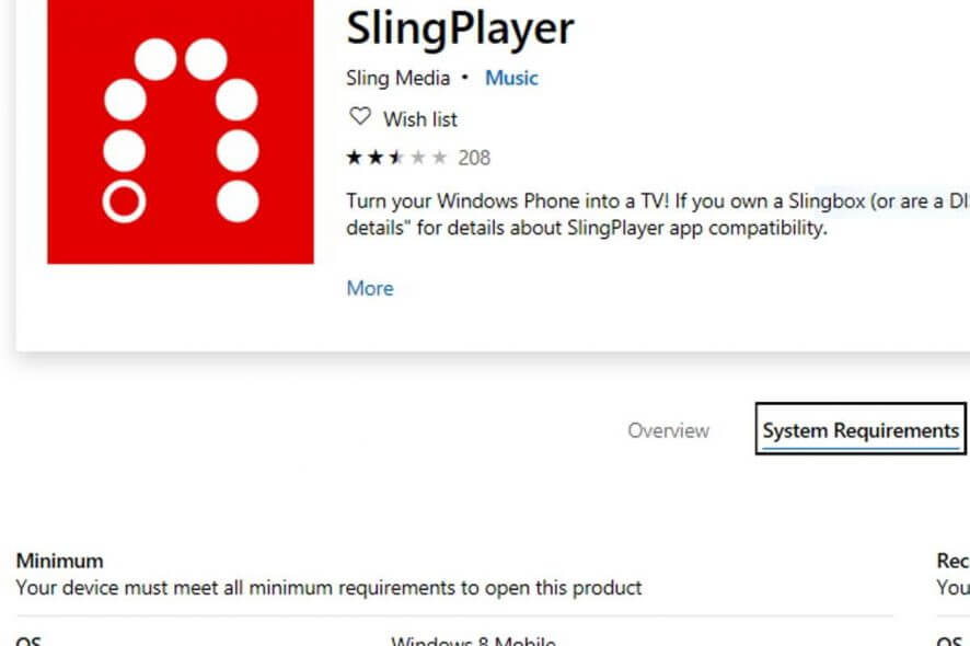 SlingPlayer for Windows 8