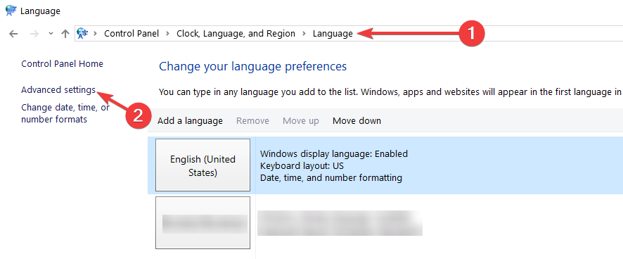 advanced keyboard language settings
