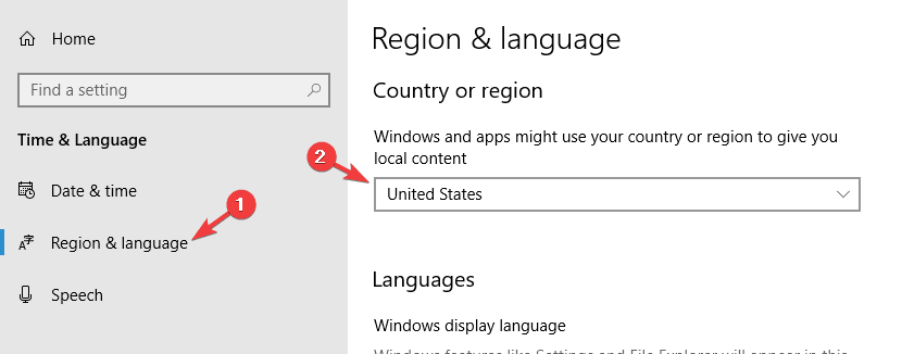 country or region Windows 10 Start Menu and Cortana not working