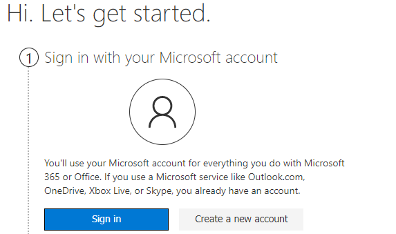 check your Microsoft account