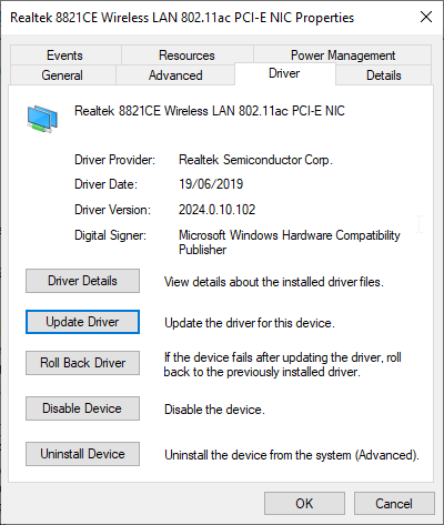 Device Manager Network Adapter Driver