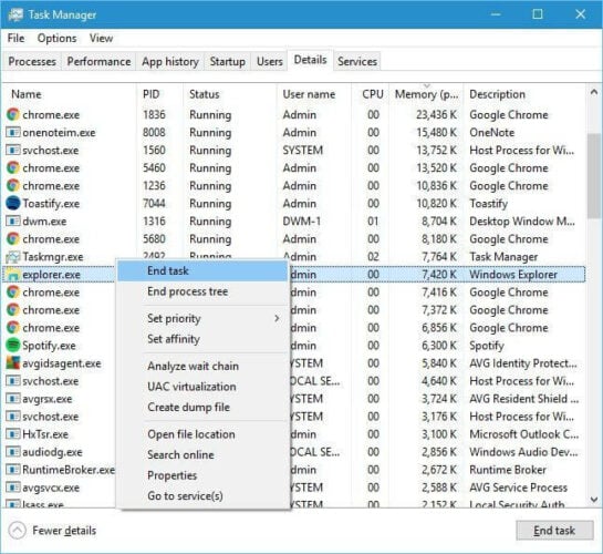 all text is missing from windows 10