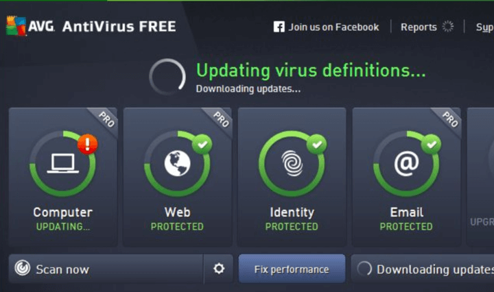 avg free antivirus update 2018