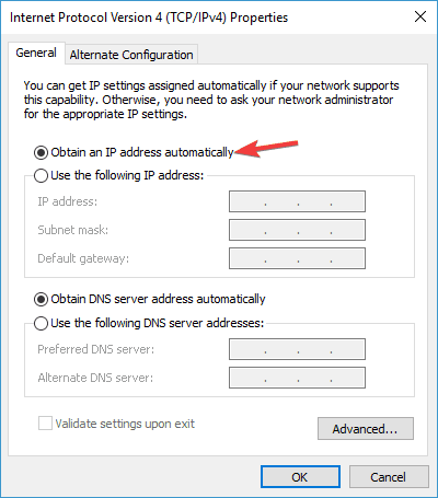 obtain an IP address automatically bluestacks unable to connect to internet