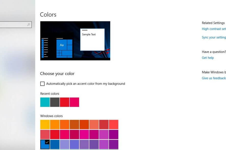 change color windows 10 screenshot
