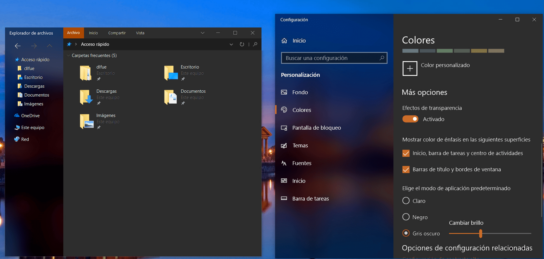 dark grey theme file explorer windows 10