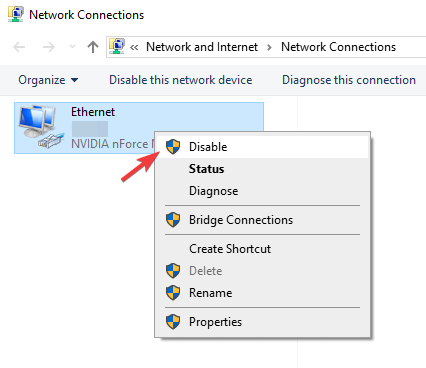 network connection disable windows 10 update hangs