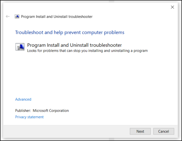 cannot install programs on windows 10