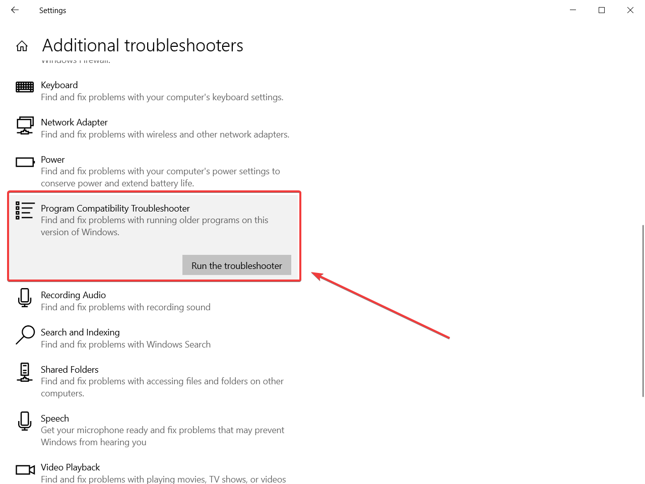 windows compatibility troubleshooter