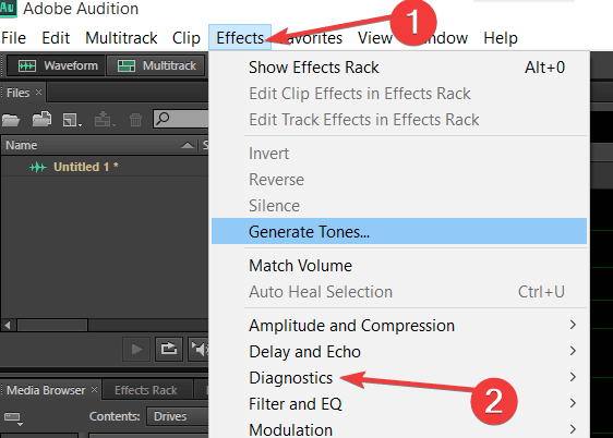 adobe audition repair wav file