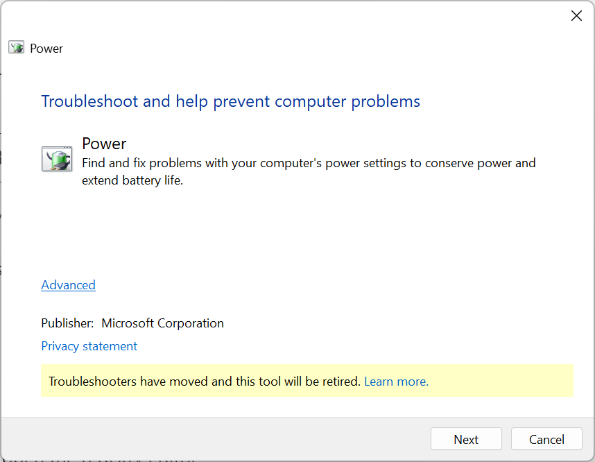 troubleshooter to fix power plans missing windows 10