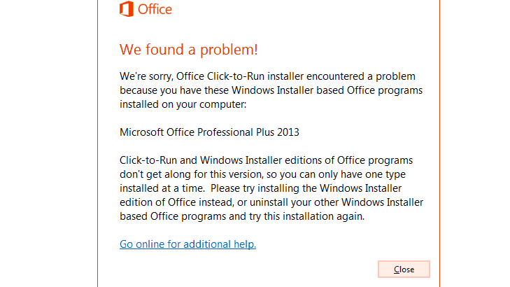 how to disable microsoft click to run