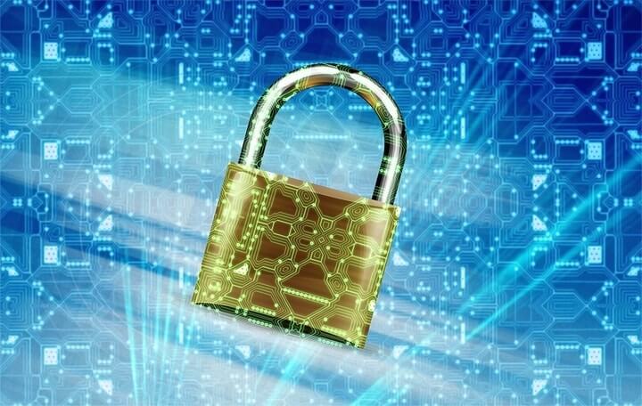digital data security lock image