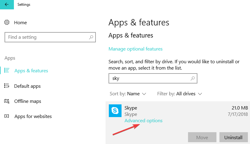 skype advanced options