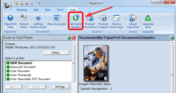 update paperport software