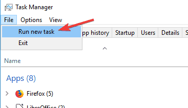 run new task windows 10 administrator privileges not working