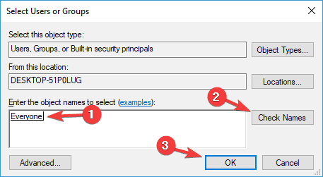 windows 10 administrator privileges not working check names
