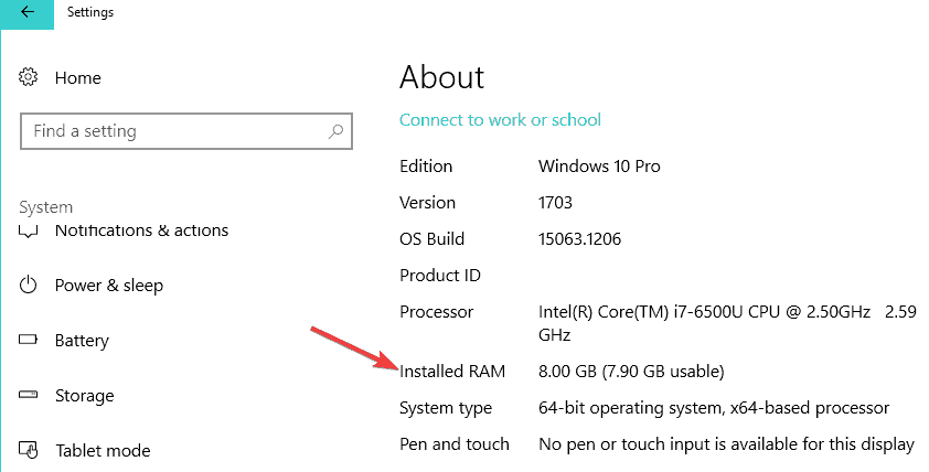 check instaled RAM windows 10