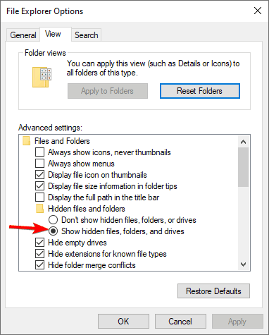 folder options hidden files  computer not authorized itunes