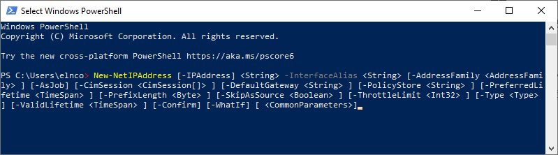 set a new IP address in PowerShell