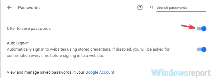 Chrome won't remember password for site