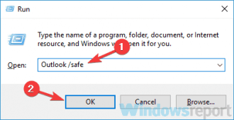 outlook crashes when opening profile