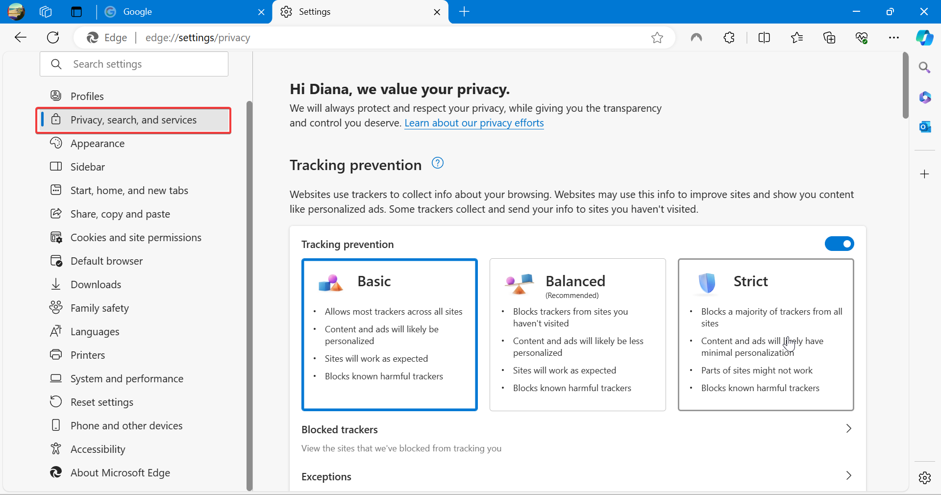 privacy search and services in edge settings