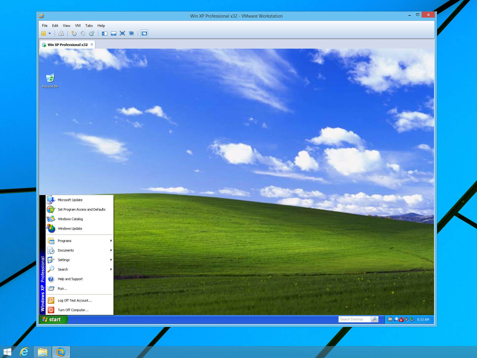 virtual machine to emulate windows xp on windows 10
