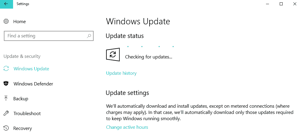 windows 10 october update check for updates