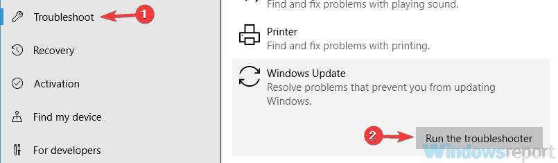 windows updates service not running