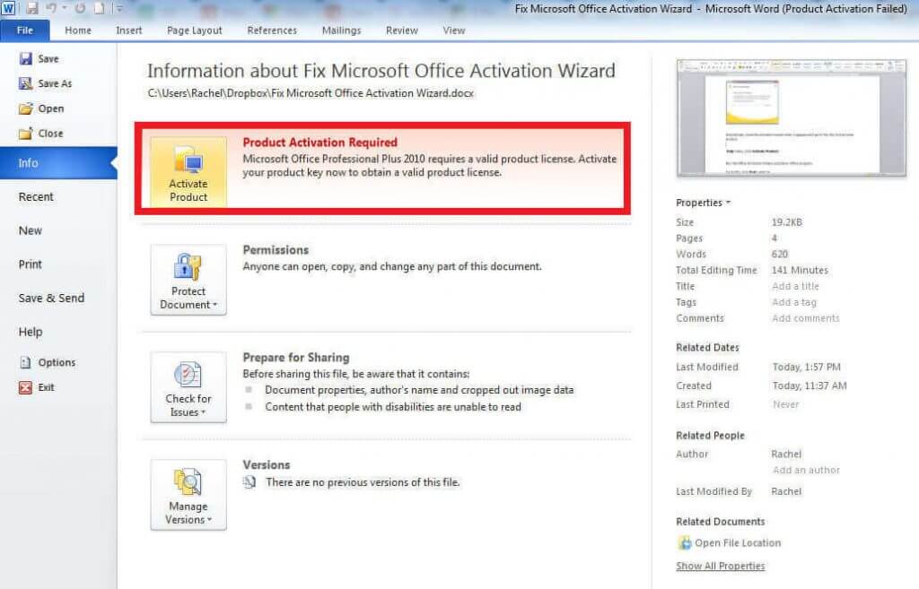 microsoft office activation wizard 2016