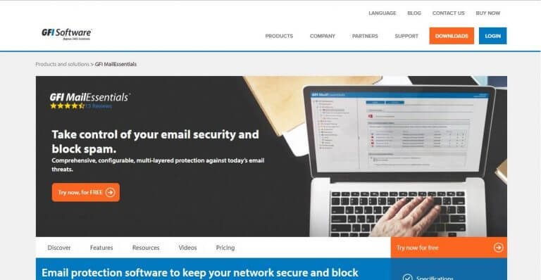 gfi mailessentials email security not working