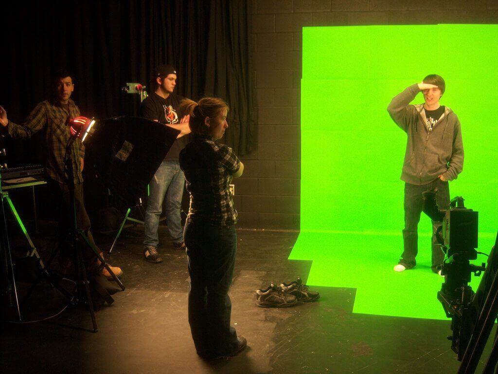 Green-screen-in-action