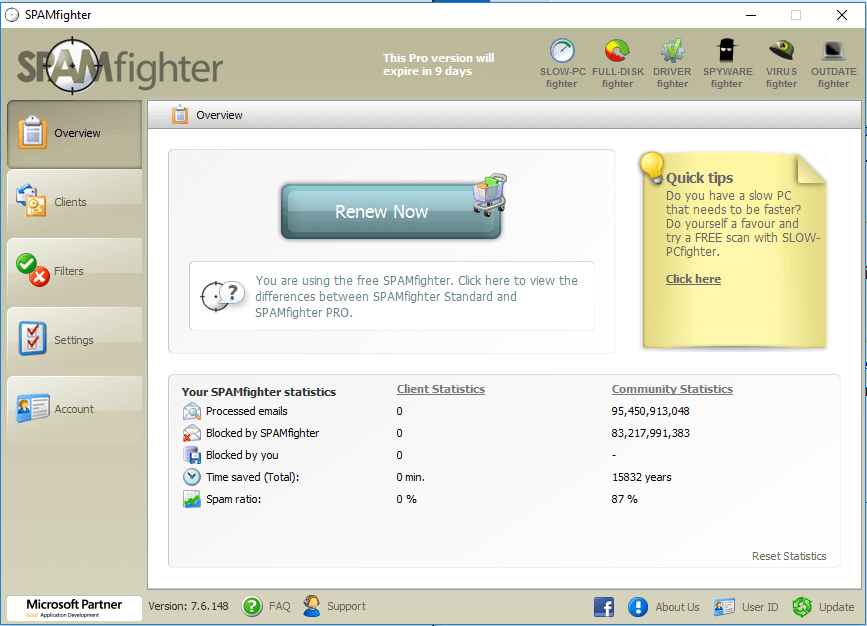 SpamFighter Spam Filter for Thunderbird