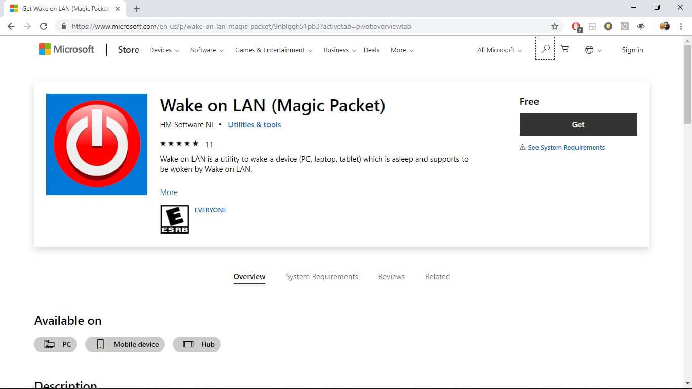 Wake on LAN - Microsoft -WOL