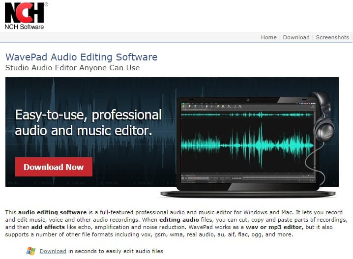 NCH WavePad Audio Editor 17.48 for windows download free