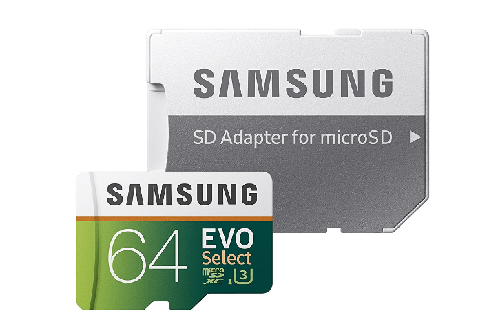 Samsung 64GB 100MB/s (U3) MicroSDXC Evo Select Memory Card with Adapter