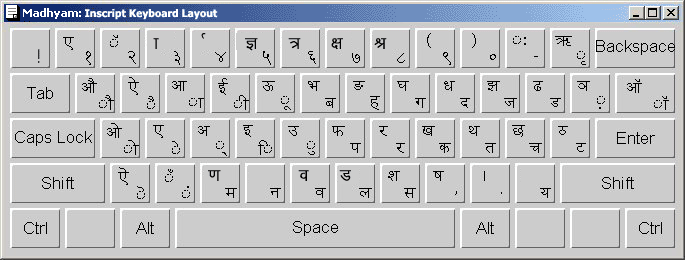 inscript_keyboard - Hindi typing