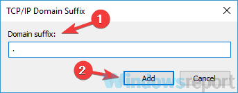 suffix add nslookung not working